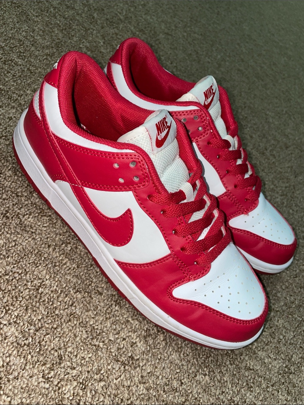 Nike Dunk Low Retro White University Red woman size 8.5